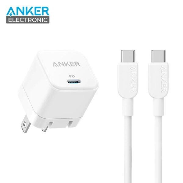 شارژر دیواری 20 وات انکر Anker PowerPort III 20W Cube B2149P22 + کابل USB C